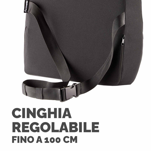 Cuscino Lombare Confort Breyta - 33 x 38 x 9 cm - in tessuto - nero - Fellowes