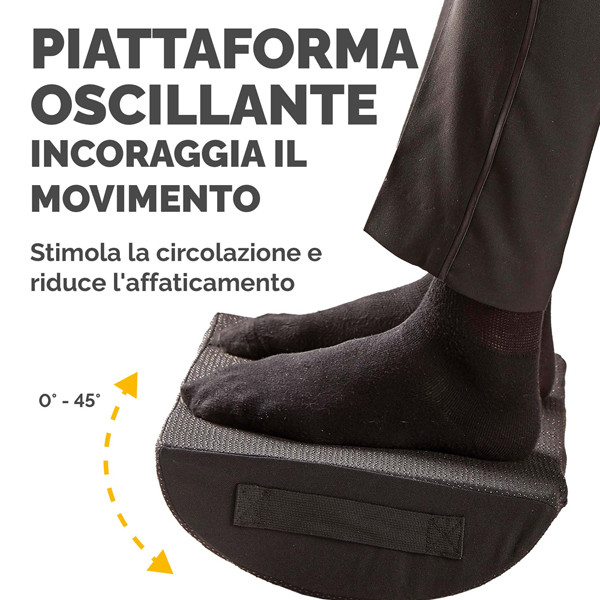 Cuscino Poggiapiedi Breyta - 10 x 45 x 30 cm - nero - Fellowes