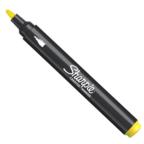 Marcatore acrilico - punta tonda - giallo - Sharpie