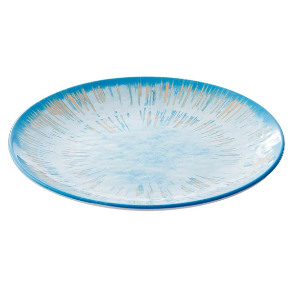 Piatto piano Linea Oceano - diametro 23,5 x 2,5 cm - melamina - Leone