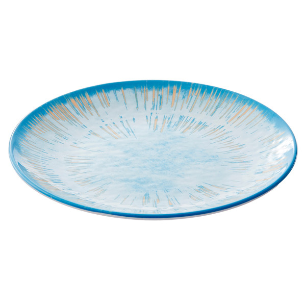 Piatto piano Linea Oceano - diametro 27 x 2,5 cm - melamina - Leone