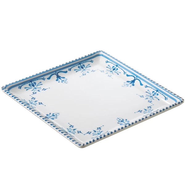 Piatto quadrato Linea Zante - 17 x 17 x 2 cm - melamina - Leone