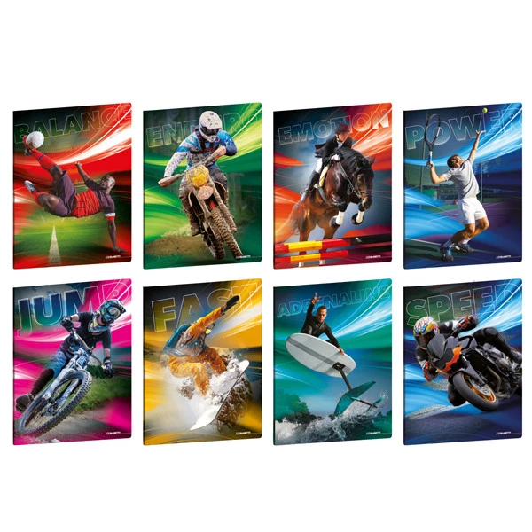Maxiquaderno Sport Emotions - A4 - 1 rigo - 21 fogli - 80 gr - Blasetti