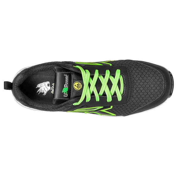 Calzatura di sicurezza Mitch Red Ego S3S ESD - numero 40 - nero/verde - U-Power