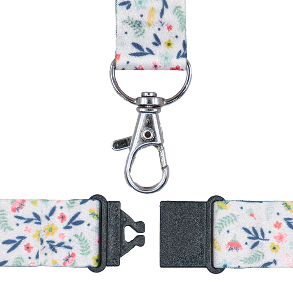 Cordoncino per portabadge - in Rpet - fantasia floreale - 440 x 20 mm - Avery - Conf. 10 pezzi