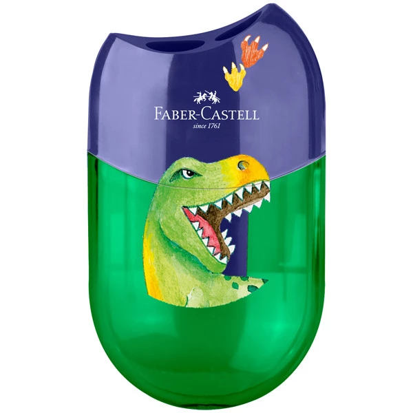 Temperamatite unicorno e dinosauro - con serbatoio - 2 fori - colori assortiti - Faber Castell