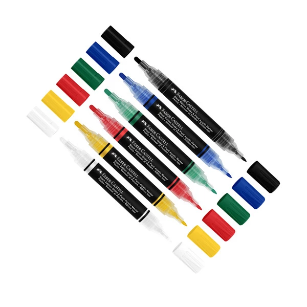Marcatori Shake&Paint - colori assoriti basic - Faber-Castell - conf. 6 pz