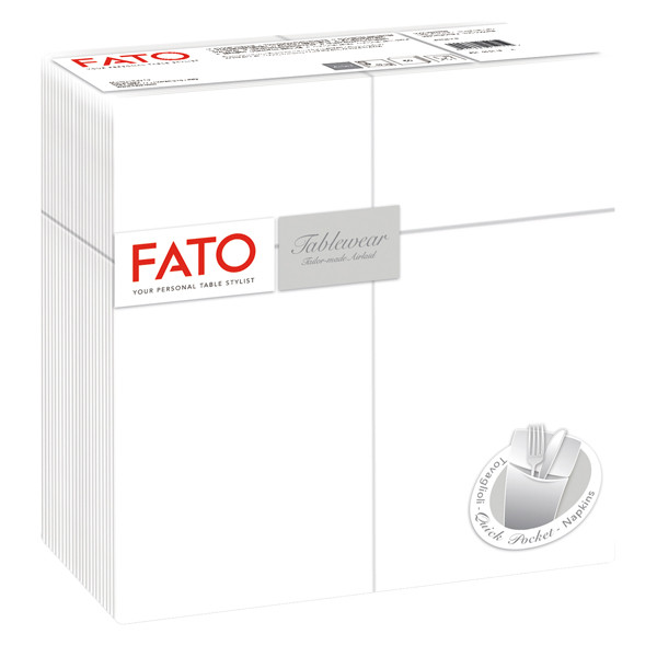 Busta portaposate - linea AirLaid - 40 x 40 cm - bianco - Fato - conf. 40 pezzi