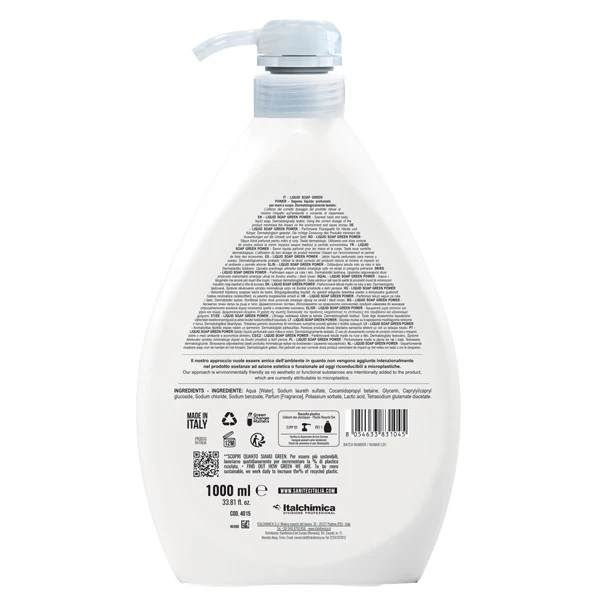 Sapone liquido Green Power - dispenser 1 L - profumato - Sanitec