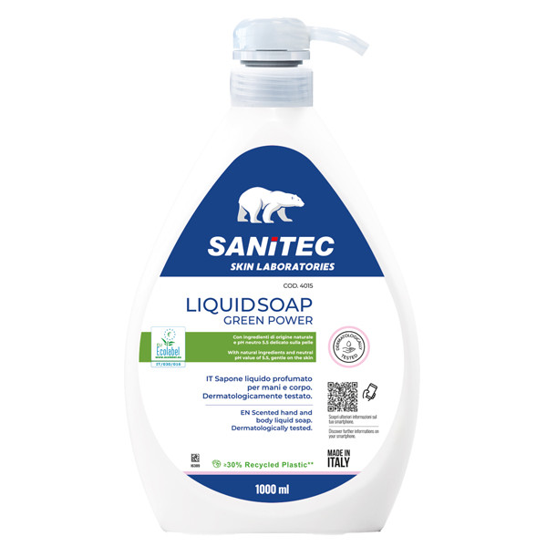 Sapone liquido Green Power - dispenser 1 L - floreale - Sanitec