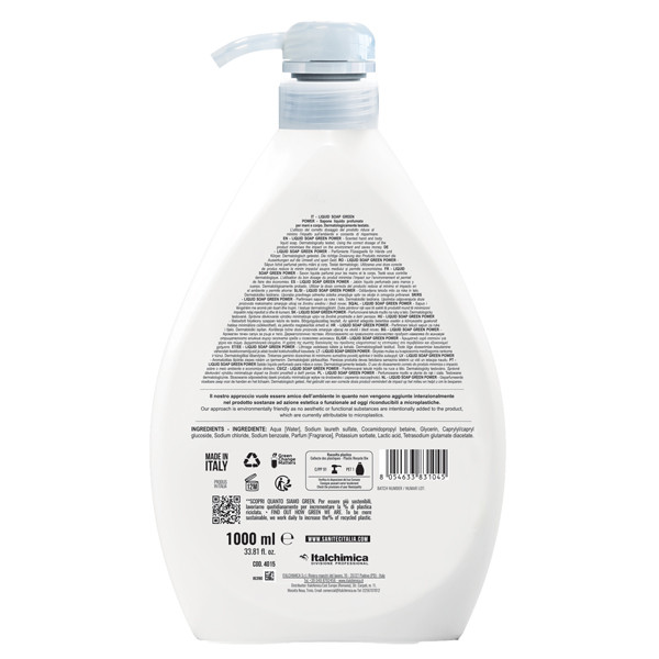 Sapone liquido Green Power - dispenser 1 L - floreale - Sanitec