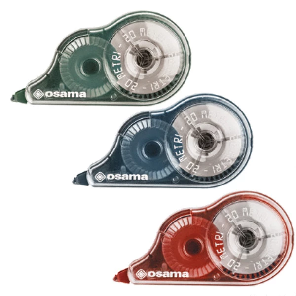 Correttore a nastro 20 Metri - 5 mm x 20 m - involucro colori assortiti Urban - Osama - conf. 36 pezzi