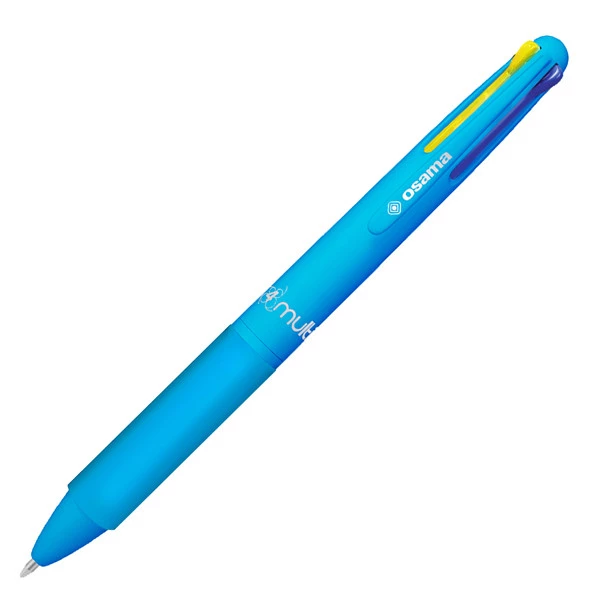 Penna a sfera scatto 4 Color - colori Neon assortiti - Osama - expo 36 pezzi