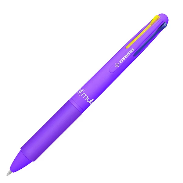 Penna a sfera scatto 4 Color - colori Neon assortiti - Osama - expo 36 pezzi