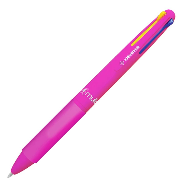 Penna a sfera scatto 4 Color - colori Neon assortiti - Osama - expo 36 pezzi