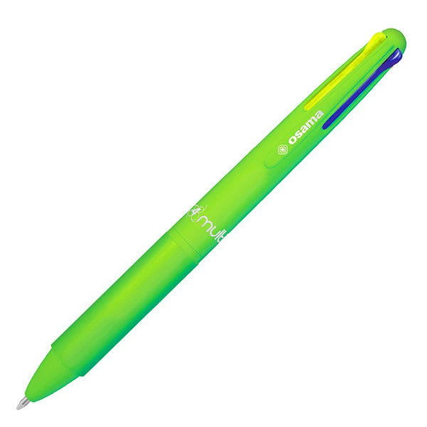 Penna a sfera scatto 4 Color - colori Neon assortiti - Osama - expo 36 pezzi