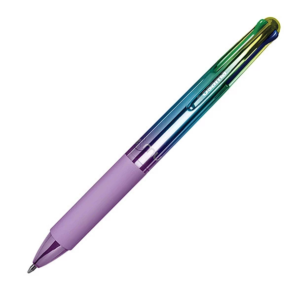 Penna a sfera scatto 4 Color - colori Rainbow pastel assortiti - Osama - expo 24 pezzi