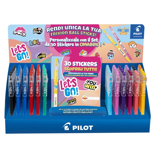 Frixionball sticks - colori assortiti - Pilot - expo 96 pezzi