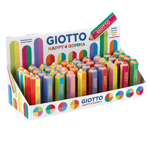 Happy Gomma - colori assortiti Happy4 - Giotto