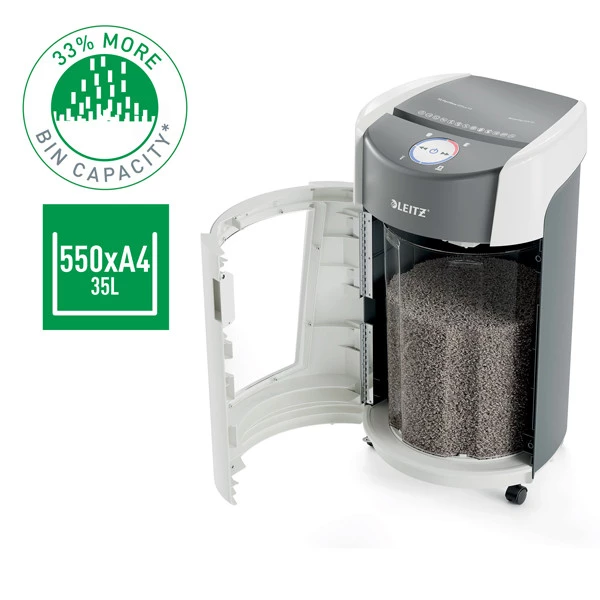 Distruggidocumenti Office P5 - taglio a frammenti 2x15 mm - Leitz IQ