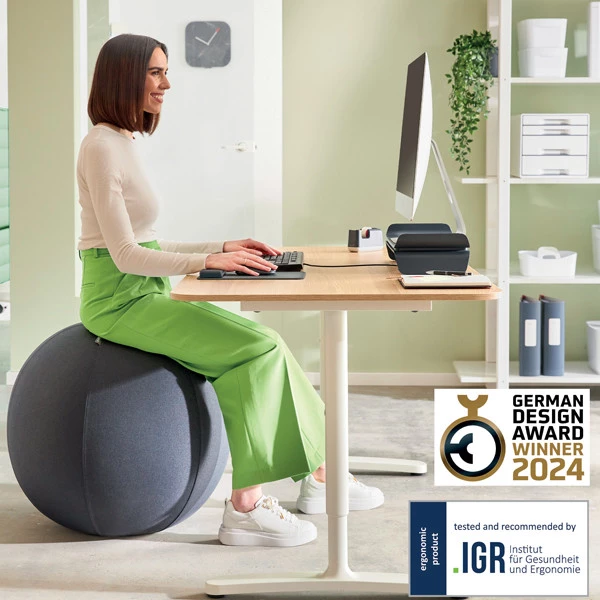 Palla Ergo Active - da seduta - 65 cm - grigio scuro - Leitz