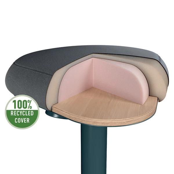 Sgabello Active Comfort da seduta - grigio scuro - Leitz