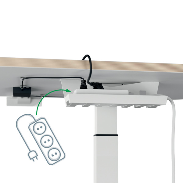 Scrivania Compatta Elettrica Sit-Stand - fissa - 80 x 60 x 65-130 cm - bianco - Leitz
