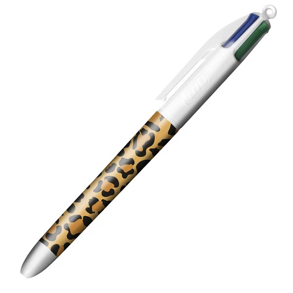 Penna sfera a scatto 4 Colori Animalier - 1.0 mm - Bic - conf. 3 pezzi