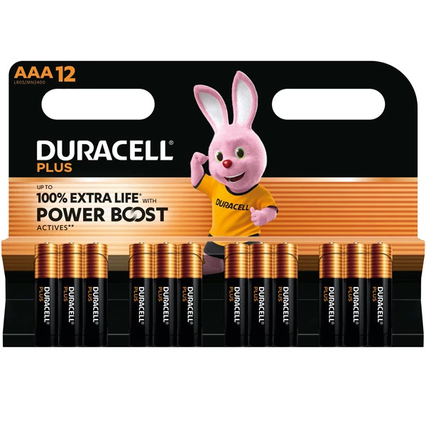 Pila Stilo AAA PLUS POWERBOOST - MN2400 - Duracell - blister 12 pezzi