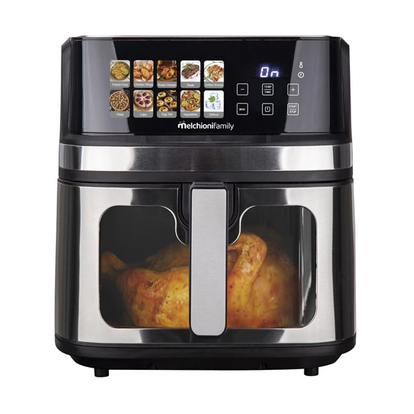 Friggitrice ad aria Gaia Plus - doppia resistenza - 38,8 x 33,7 x 38,5 cm - 8 L - nero - Melchioni family