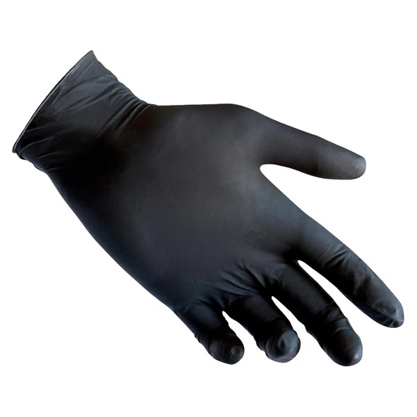 Guanti in nitrile R78 - senza polvere - taglia L - nero - Reflexx - conf. 100 pezzi