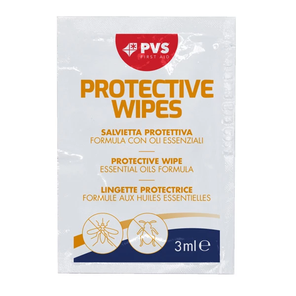 Salviette impregnate di repellente anti zanzara - in bustine da 3ml cad - PVS - conf. 10 pezzi