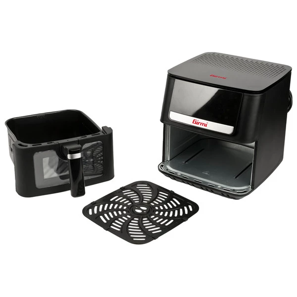 Friggitrice ad aria - a 2 altezze - 6,5 L - 28,5 x 30,5 x 38 cm - nero - Girmi