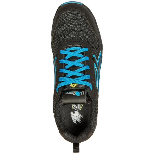 Calzatura di sicurezza Stinger Red Ego S3S ESD - numero 42 - nero/azzurro - U-Power