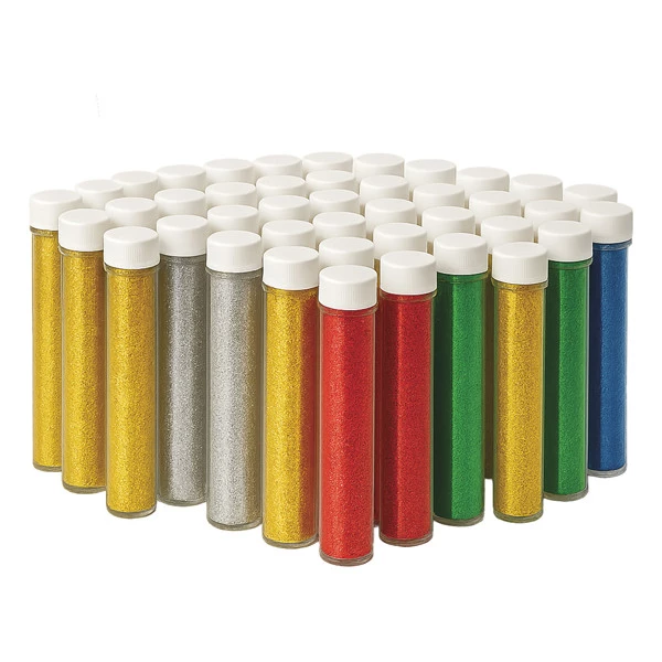 Glitter Bio grana fine - 10ml - colori assortiti - Deco - display 40 flaconi