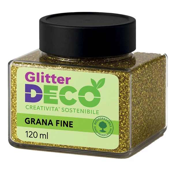 Glitter Bio grana fine - 120ml - oro - Deco