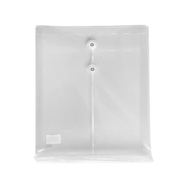 Busta con laccio e soffietto - 25 x 33 cm - PP - trasparente - Lebez