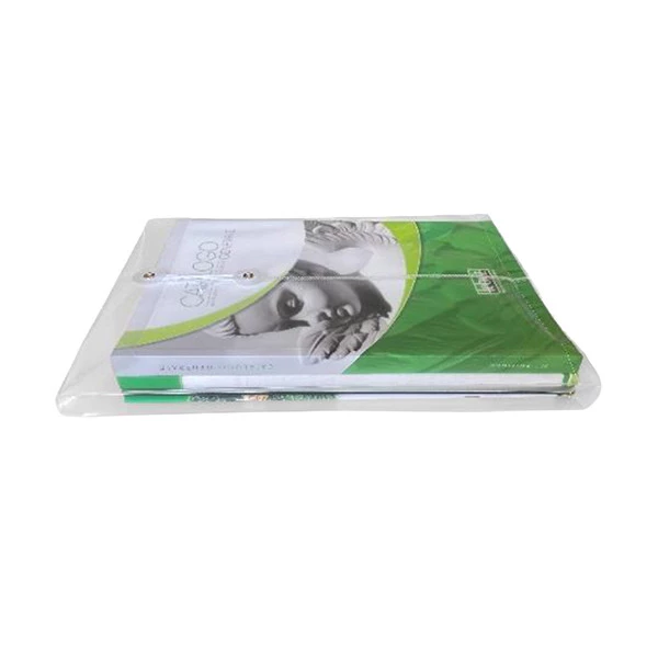 Busta con laccio e soffietto - 25 x 33 cm - PP - trasparente - Lebez