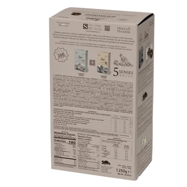 Dispenser biscotti Canestrello BlackHabana - 1250 gr - Loison - conf. 200 biscotti