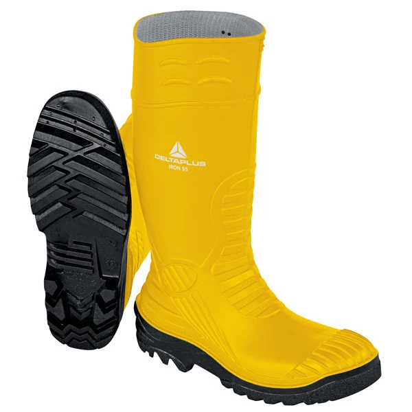 Stivali di sicurezza Iron S5 SRC - taglia 42 - PVC - giallo - Deltaplus