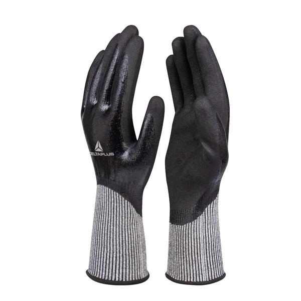 Guanti antitaglio Vecut B08 - maglia econocut - palmo in poliuretano - taglia 09 - grigio - Deltaplus - pack 3 paia