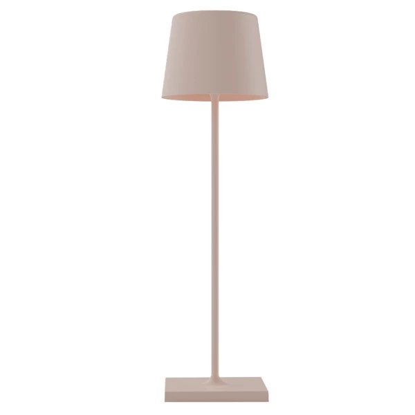 Lampada da tavolo 851 - ricaricabile - 8 x 30 cm - metallo - tortora - Palmina