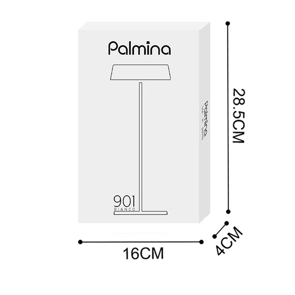 Lampada da tavolo 901 - c/aggancio magnetico - 10 x 30 cm - alluminio - bianco - Palmina