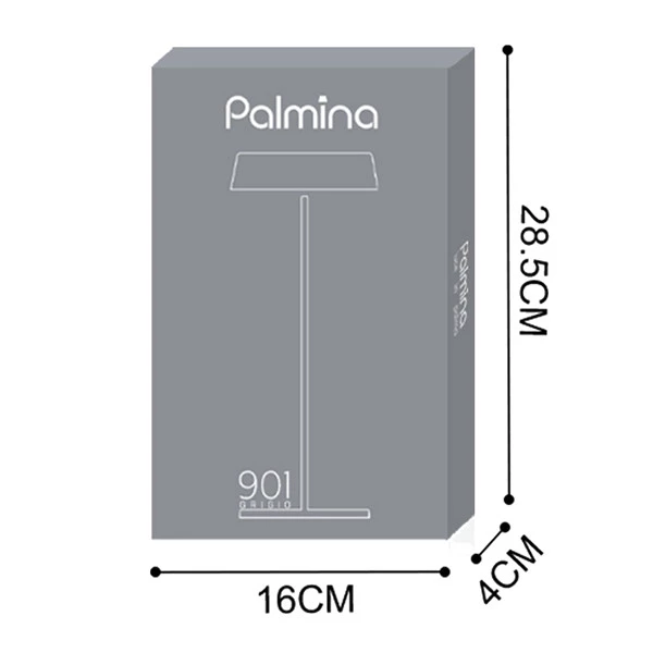 Lampada da tavolo 901 - c/aggancio magnetico - 10 x 30 cm - alluminio - grigio - Palmina