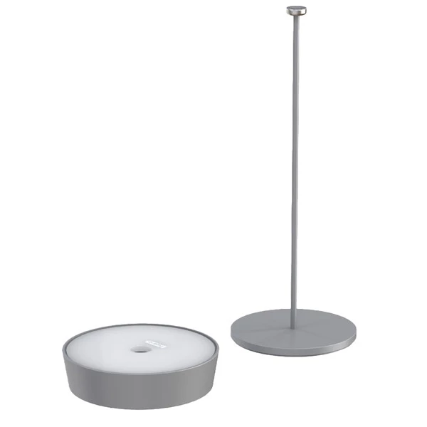 Lampada da tavolo 901 - c/aggancio magnetico - 10 x 30 cm - alluminio - grigio - Palmina