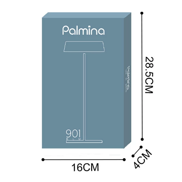 Lampada da tavolo 901 - c/aggancio magnetico - 10 x 30 cm - alluminio - blu - Palmina