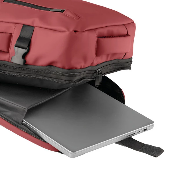 Zaino Travel Backpack Drop2Go - 30 x 15 x 45 cm - gomma - bordeaux - In Tempo