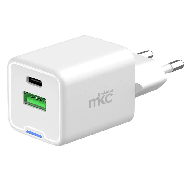 Caricatore USB - 35W - 1 USB-C + 1 USB-A - Bianco -MKC Melchioni