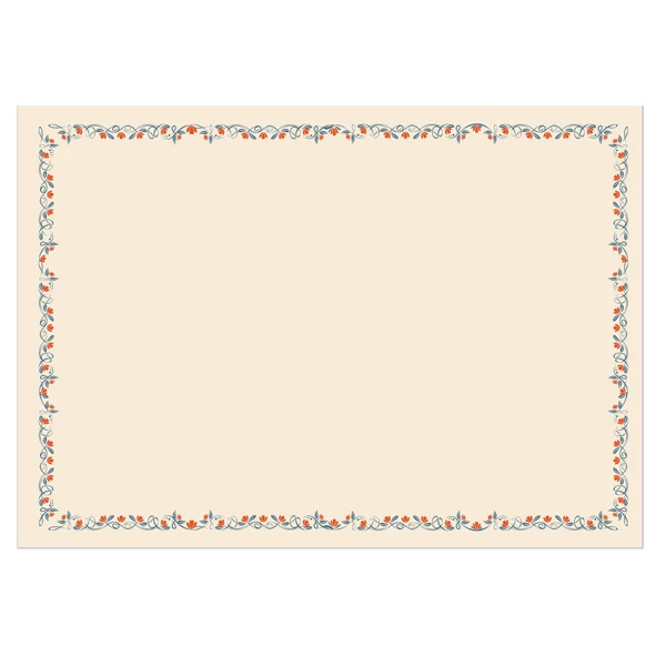 Diplomi - stampa offset fiori - A4 - 120 gr - avorio - Sadoch - conf. 10 pezzi