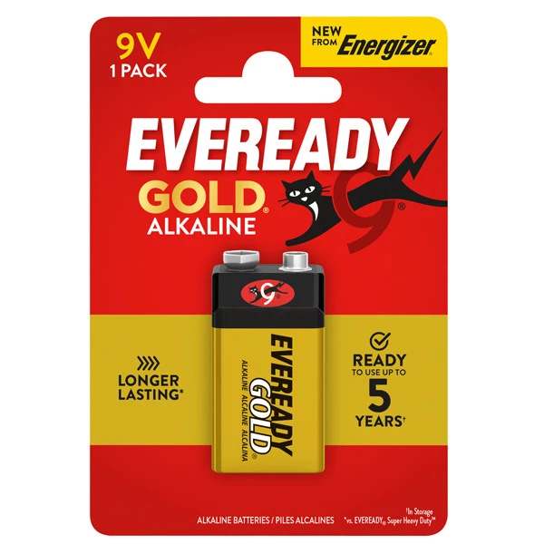 Pila Transistor - 9V - Eveready Gold- alcalina - Energizer - blister 1 pezzo